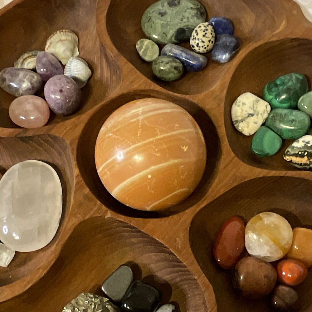 Polished Orange Calcite Banded Crystal Sphere Stone Ball